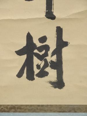三宅春楼筆 「鶴舞千年樹」一行書 肉筆紙本掛軸（保護箱） | 宗 sou